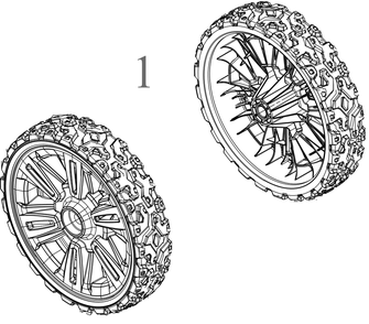 Wheels (9x2) (Idle) Diagram and Parts List for SC900 (12ABR27B710)(2022) Cub Cadet Lawn Mower
